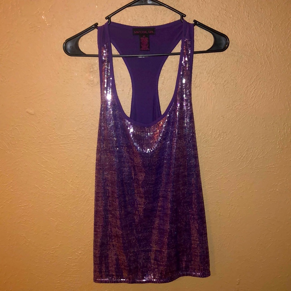 Sequined tank top